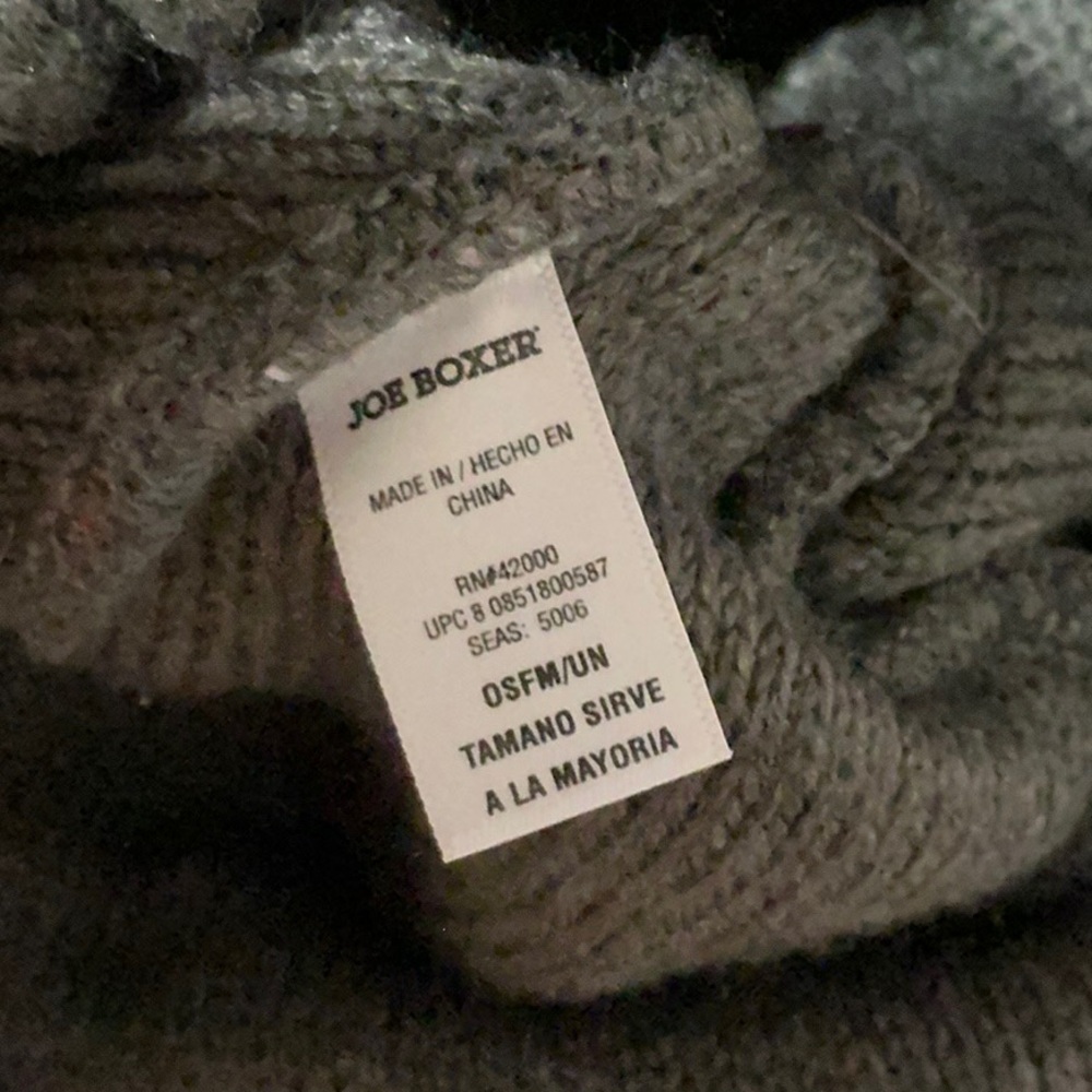Joe Boxer Gray Knit Hat - Picture 5 of 5